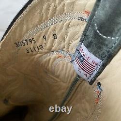 Anderson Bean Boots S1113 Distressed American Bison Leather Aqua Cowboy Men 9 D