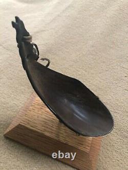 Antique Pawnee Bison horn/ Leather spoon 1860-1880s