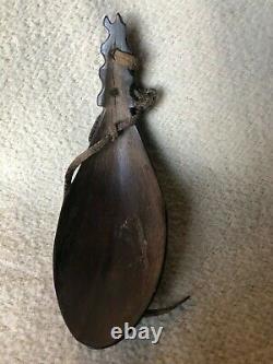 Antique Pawnee Bison horn/ Leather spoon 1860-1880s