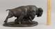 Antique Signed Joseph Lorkowski Boulton Western American Bronze Bison Sculpture