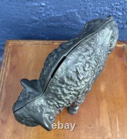 Antique Vintage Cast Iron Buffalo Bison Coin Bank Still Bank