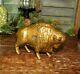 Antique Vtg Original A C Williams Cast Iron Buffalo Bison Still Penny Bank NR