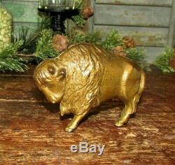 Antique Vtg Original A C Williams Cast Iron Buffalo Bison Still Penny Bank NR