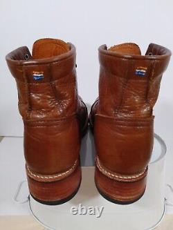 Arait Men's Two Two 4 Bison Whisky Brown Dress Boots Lace Up Size 8.5 D