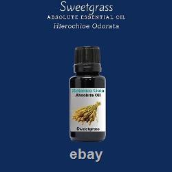 Artisan Sweetgrass Absolute Oil, (Hierochloe Odorata). Black Friday 50% Off