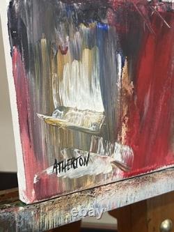 Atherton 11x14 Original Great plains Acrylic Painting Abstract Buffalo signed