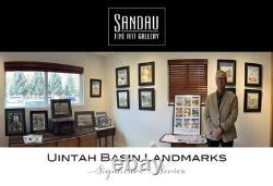 Atherton 11x14 Original Great plains Acrylic Painting Abstract Buffalo signed