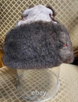 Authentic Buffalo fur hat warm winter collectable real Bison hide