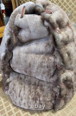 Authentic Buffalo fur hat warm winter collectable real Bison hide