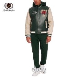 Avirex Bisons Limited Edition Varsity Leather Jacket USA Patch Vintage Style Avirex Bisons Limited Edition Varsity Leather Jacket USA Patch Vintage Style