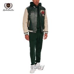 Avirex Bisons Limited Edition Varsity Leather Jacket USA Patch Vintage Style Avirex Bisons Limited Edition Varsity Leather Jacket USA Patch Vintage Style