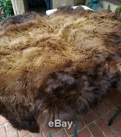 BEAUTIFUL Bison/Buffalo Robe Hide Tanned Leather WINTER FUR SO SOFT LUXURY