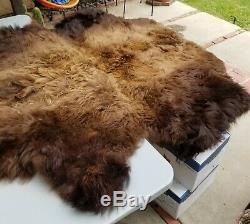 BEAUTIFUL Bison/Buffalo Robe Hide Tanned Leather WINTER FUR SO SOFT LUXURY