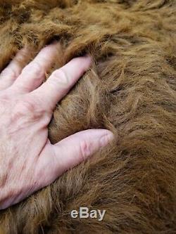 BEAUTIFUL Bison/Buffalo Robe Hide Tanned Leather WINTER FUR SO SOFT LUXURY