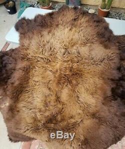 BEAUTIFUL Bison/Buffalo Robe Hide Tanned Leather WINTER FUR SO SOFT LUXURY