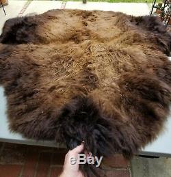 BEAUTIFUL Bison/Buffalo Robe Hide Tanned Leather WINTER FUR SO SOFT LUXURY