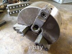 BISON 7-1/2 THREE-JAW LATHE CHUCK with PLAIN BACK MOUNT