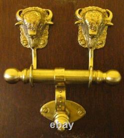 BISON, BUFFALO Bronze DUET Door Knocker