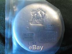 BISON BULLION 1ST 50 FIVE TROY OUNCE. 999 FINE POURED SILVER ROUND. No. 1 of 50