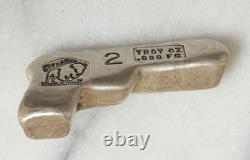 BISON BULLION PISTOL, 2oz. 999 POURED SILVER CHUNKY, HTF DESIGN