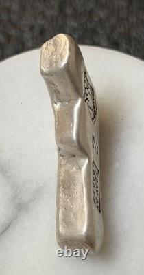 BISON BULLION PISTOL, 2oz. 999 POURED SILVER CHUNKY, HTF DESIGN