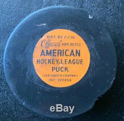 BUFFALO BISONS AHL VINTAGE OFFICIAL GAME PUCK C. C. M CONVERSE MADE IN 1960s