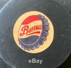 BUFFALO BISONS AHL VINTAGE OFFICIAL GAME PUCK C. C. M CONVERSE MADE IN 1960s