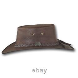 Barmah Hats Squashy Bison Leather Hat 1085