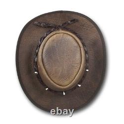 Barmah Hats Squashy Bison Outback Crocodile Leather Hat 1033