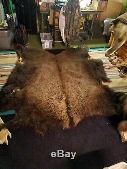 Beautiful Winter Fur Bison Hide Rug Buffalo Robe Tanned