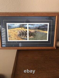 Bev Doolittle Calling The Buffalo Framed Print 21 x 17 Native American Bison Art