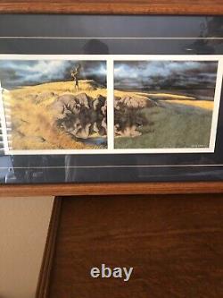 Bev Doolittle Calling The Buffalo Framed Print 21 x 17 Native American Bison Art