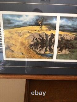 Bev Doolittle Calling The Buffalo Framed Print 21 x 17 Native American Bison Art