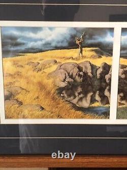 Bev Doolittle Calling The Buffalo Framed Print 21 x 17 Native American Bison Art