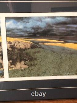 Bev Doolittle Calling The Buffalo Framed Print 21 x 17 Native American Bison Art