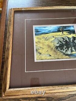 Bev Doolittle Matted Print Calling The Buffalo Framed 28 x 18 Native American