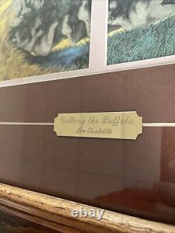 Bev Doolittle Matted Print Calling The Buffalo Framed 28 x 18 Native American