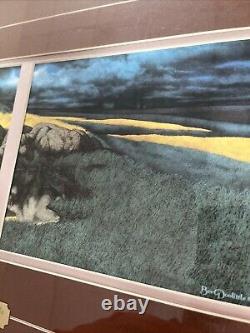 Bev Doolittle Matted Print Calling The Buffalo Framed 28 x 18 Native American