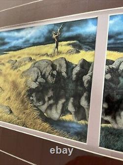 Bev Doolittle Matted Print Calling The Buffalo Framed 28 x 18 Native American