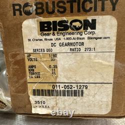 Bison 011-052-1279. Series 050. HP 1/40, Volts 90, Amps 0.35 / RPM 11