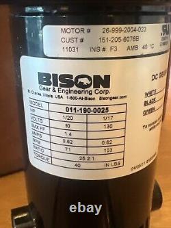 Bison 011-190-0025 Parallel DC Gearmotor, 1/20HP 130V, New, Free Shipping