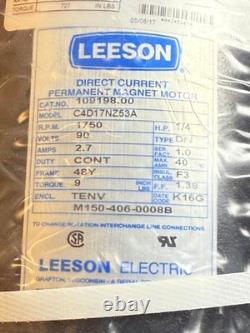 Bison 011-483-4087 DC Gearmotor 1/4HP, 90V, 2.7A, Leeson C4D17NZ53A, 109198.00