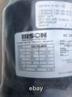 Bison 026-756-4645 Ac Gearmotor 115/230vac 1/4hp 36rpm 451 Ratio New No Box