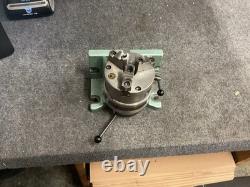 Bison 5824-4 Indexing Rotary Base With Bison 3275 5 3 Jaw Lathe Chuck Horiz/Vert