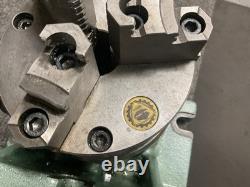 Bison 5824-4 Indexing Rotary Base With Bison 3275 5 3 Jaw Lathe Chuck Horiz/Vert