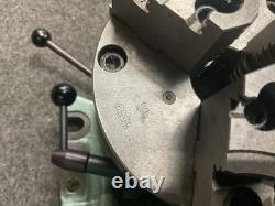 Bison 5824-4 Indexing Rotary Base With Bison 3275 5 3 Jaw Lathe Chuck Horiz/Vert