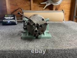 Bison 5824-4 Indexing Rotary Base With Bison 3275 5 3 Jaw Lathe Chuck Horiz/Vert