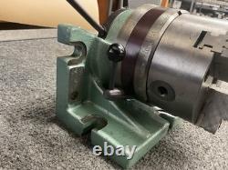 Bison 5824-4 Indexing Rotary Base With Bison 3275 5 3 Jaw Lathe Chuck Horiz/Vert