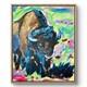Bison Art Buffalo Painting Western 11x14 Original Native Rustic Decor