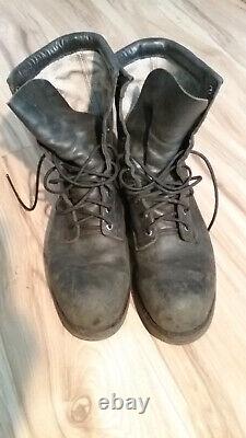 Bison Boot Co. Steel toe work boots, Mens 9.5 wide, black leather
